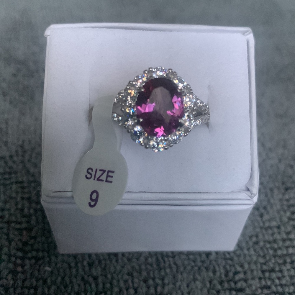 Bomb Party Lab Created Alexandrite Corundum .925 Solid Sterling Silver Ring